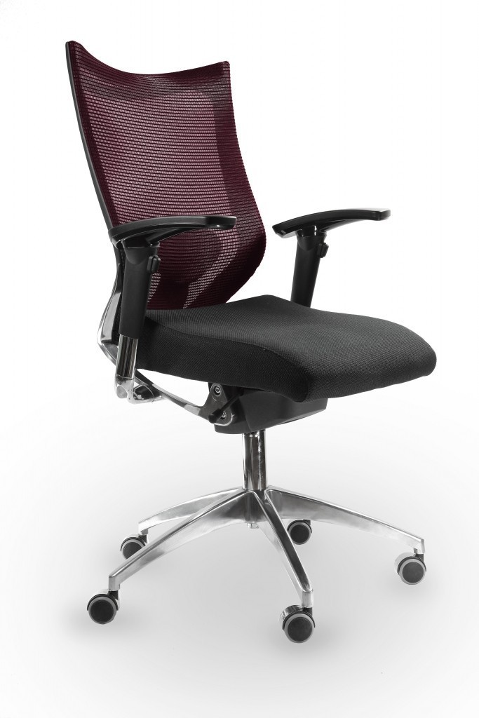 Spinergo OFFICE Spinergo - aktivní kancelářská židle - vínová, plast + textil + kov