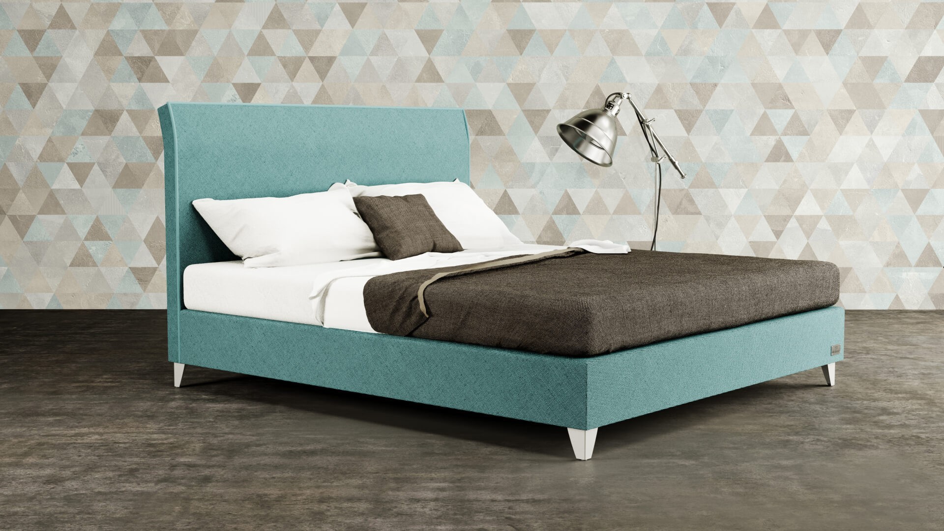 Materasso SIENA - designová čalouněná postel (typ potahu A) 120 x 200 cm, celočalouněná + MDF deska