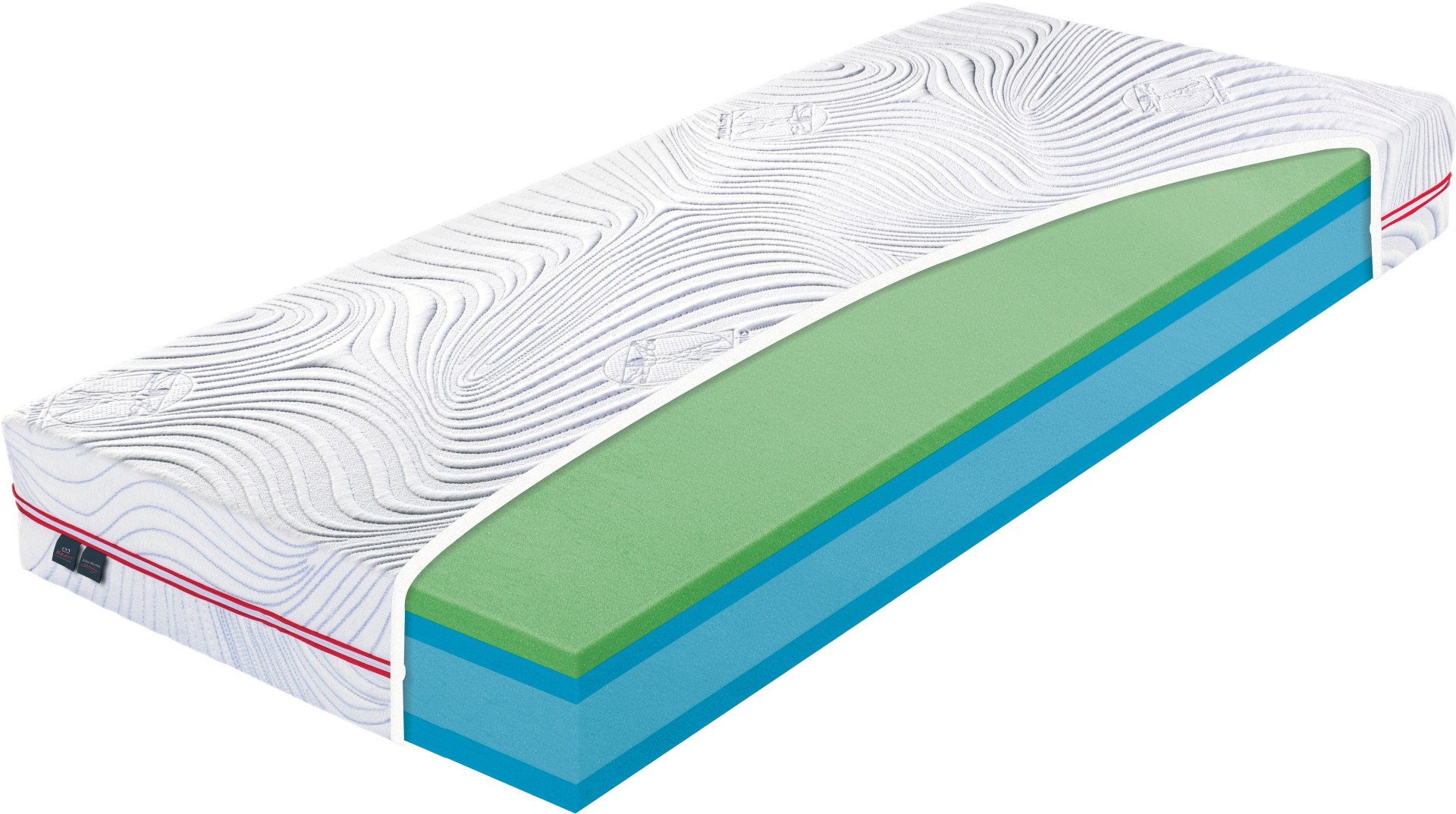 Materasso BEAST LAVENDER - nezničitelná matrace pro dokonalou regeneraci 120 x 200 cm, snímatelný potah