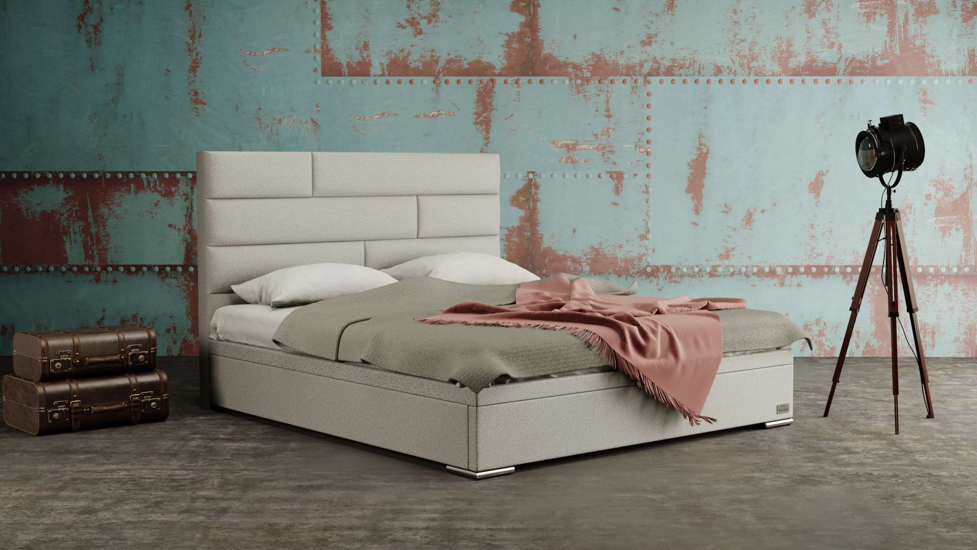 Materasso SPECTRA - designová čalouněná postel (typ potahu A) 120 x 200 cm, celočalouněná + MDF deska