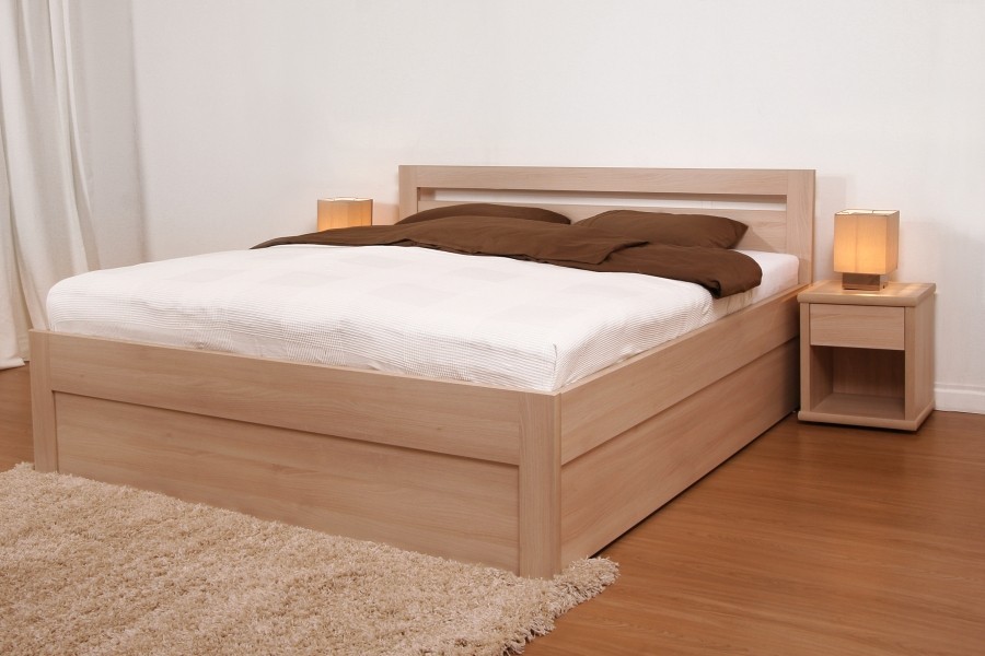 BMB MARIKA KLASIK - kvalitní lamino postel s úložným prostorem, lamino
