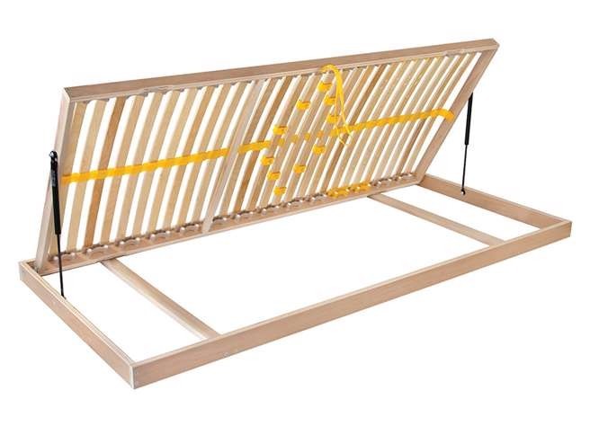 Ahorn DUOSTAR Kombi P LEVÝ - postelový rošt výklopný z boku 120 x 190 cm, březové lamely + březové nosníky