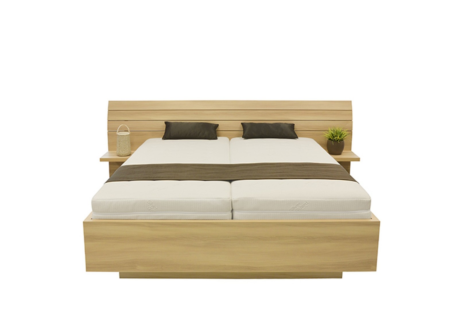 Ahorn SALINA - dvoulůžková postel s širokým čelem 120 x 190 cm, lamino