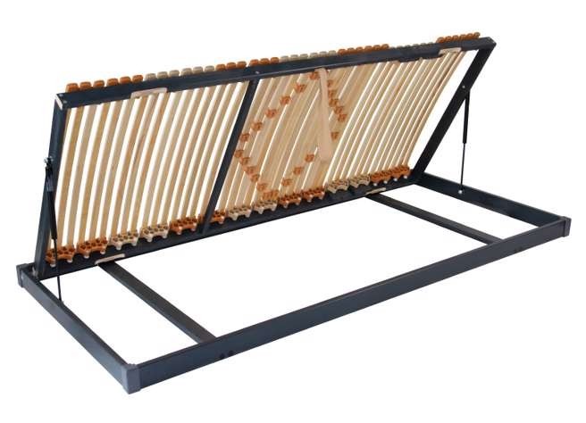 Ahorn TRIOFLEX kombi P LEVÝ - přizpůsobivý postelový rošt s bočním výklopem 85 x 200 cm, březové lamely + březové nosníky