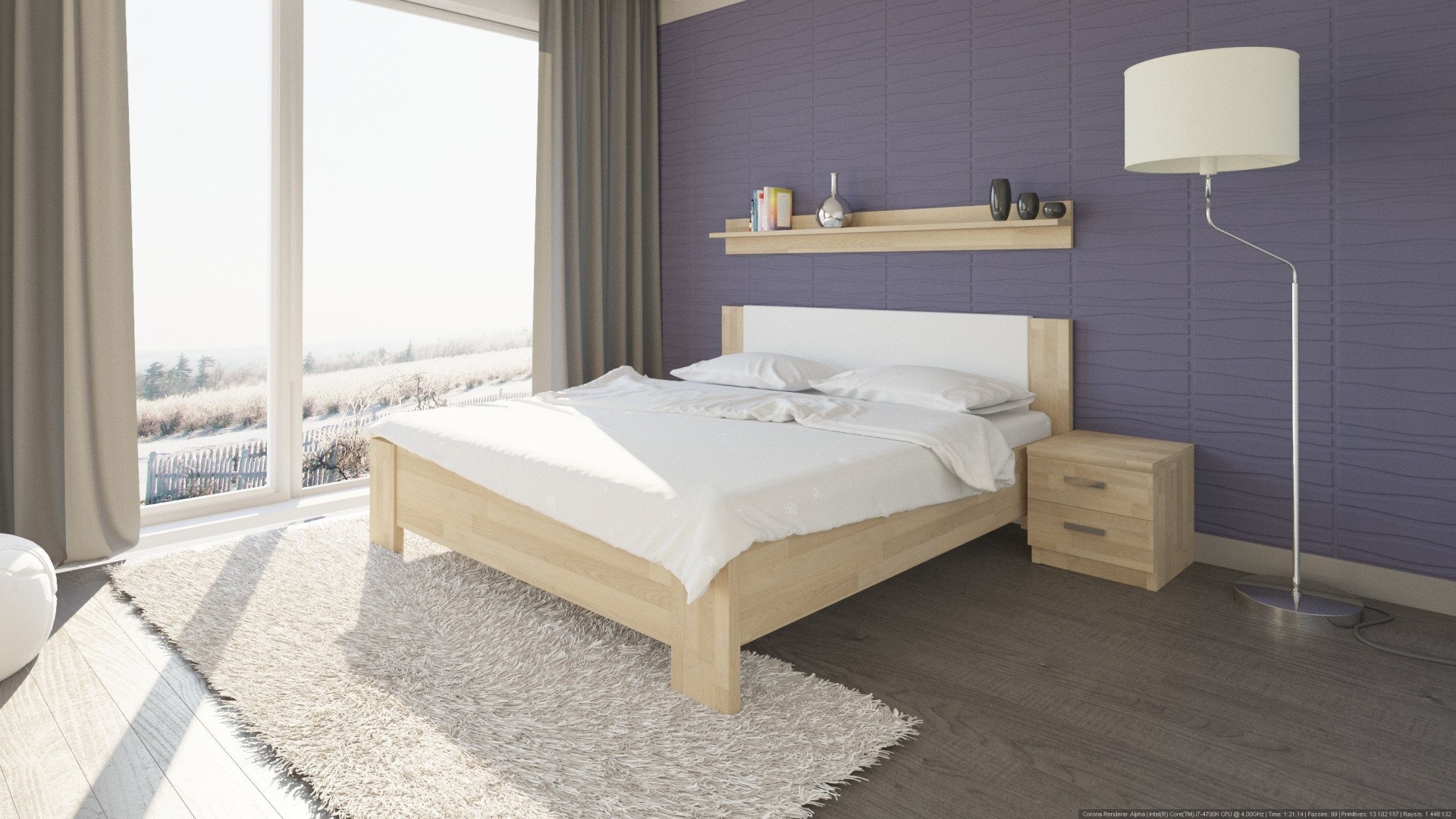 TEXPOL NIKOLETA - masivní dubová postel s čalouněným čelem 160 x 200 cm, dub masiv + čalouněné čelo