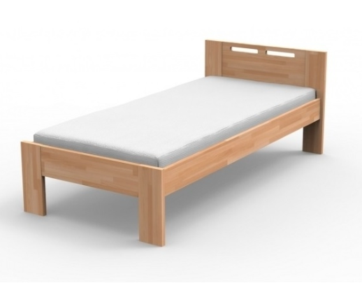 TEXPOL NELA - masivní buková postel s parketovým vzorem - Akce! 160 x 200 cm, buk masiv