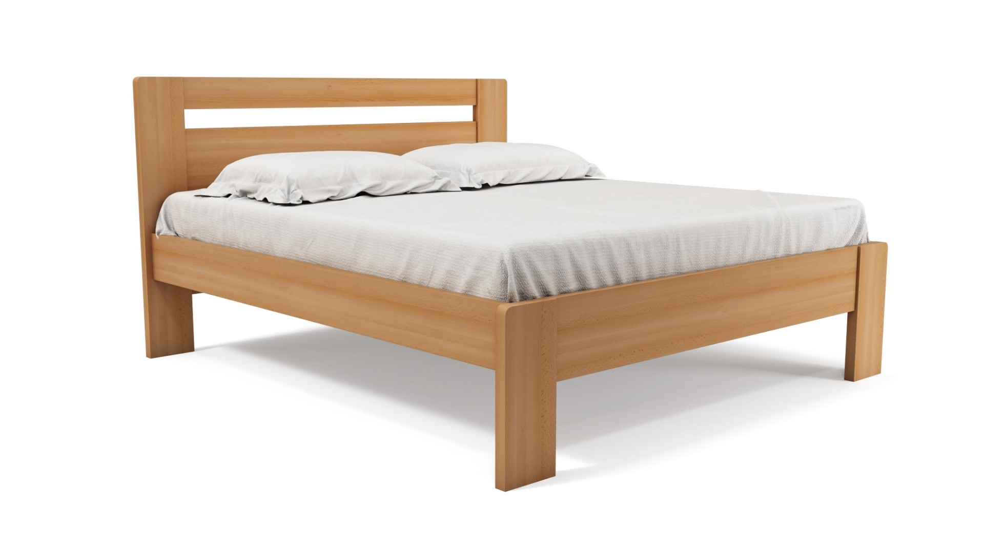 TEXPOL REBEKA - luxusní masivní buková postel 160 x 200 cm, buk masiv