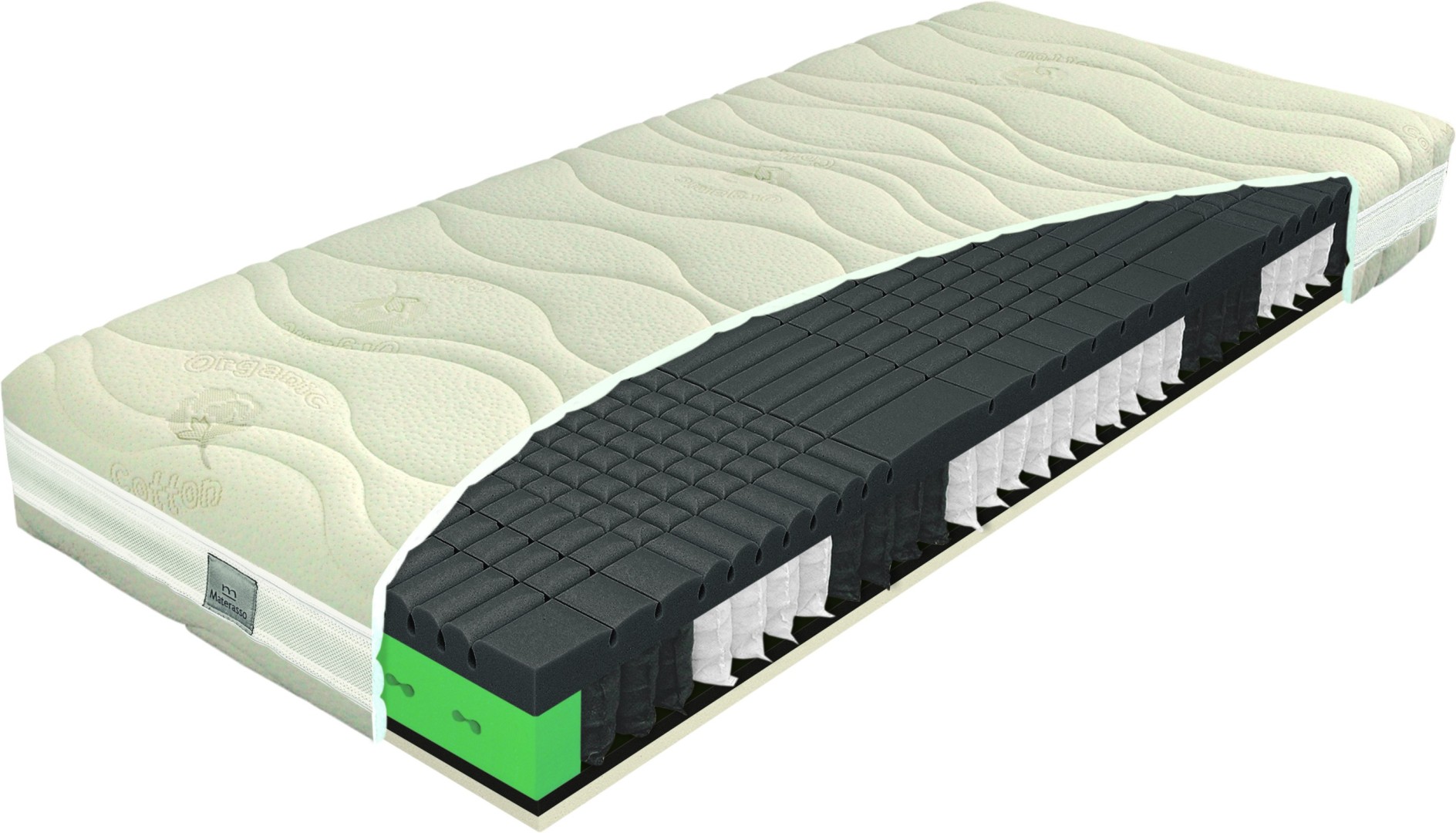 Materasso BLACK DREAM - luxusní matrace s unikátním "air flow systémem" 80 x 195 cm, snímatelný potah