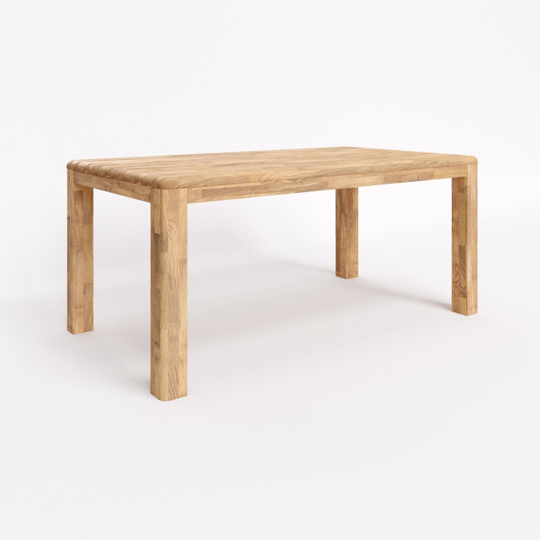 BMB RUBION s lubem - masivní dubový stůl 100 x 160 cm, dub masiv